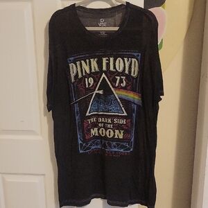 Liquid Blue SzXL 1973 Pink Floyd sheer Dark Side of the moon graphic T-Shirt
